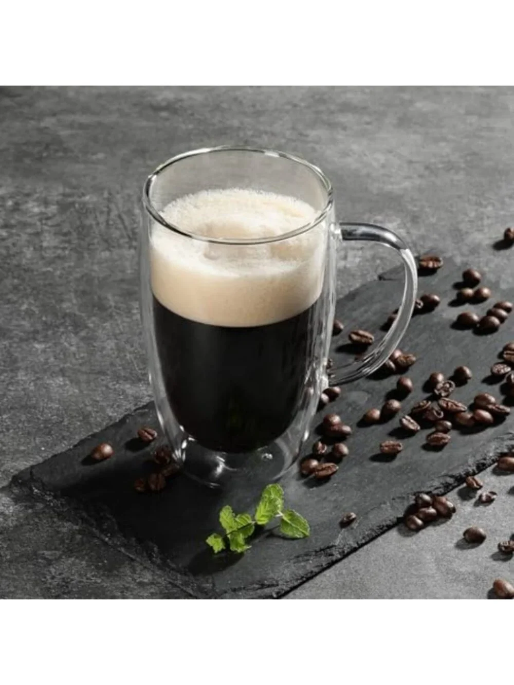 Double Walled Glass Coffee Mugs - 15oz Insulated Cups for Tea & Cappuccino